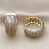 Argolla Huggie 02.283.0319.25 Oro Laminado, con Zirconia Cubica Blanca, Pulido, Tono Dorado
