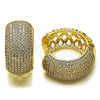 Argolla Huggie 02.283.0319.25 Oro Laminado, con Zirconia Cubica Blanca, Pulido, Tono Dorado