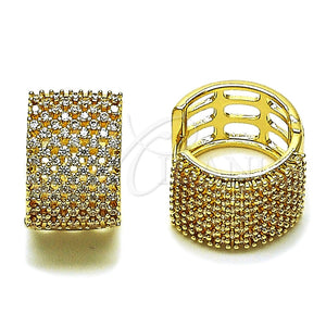 Argolla Huggie 02.283.0321.22 Oro Laminado, con Blanca Zirconia Cubica, Pulido, Tono Dorado