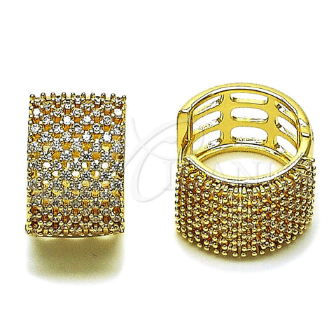 Argolla Huggie 02.283.0321.22 Oro Laminado, con Blanca Zirconia Cubica, Pulido, Tono Dorado