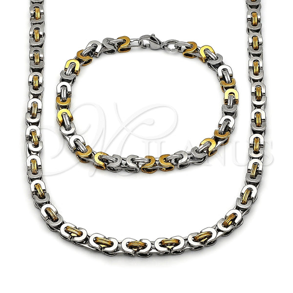 Collar y Pulsera 06.440.0002.1 Acero Inoxidable, Pulido, Dos Tonos
