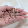 Argolla Huggie 02.204.0066.40 Oro Laminado, Diseño de Baguette, con Zirconia Cubica Blanca, Pulido, Tono Dorado