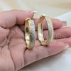 Argolla Huggie 02.204.0075.40 Oro Laminado, con Blanca Zirconia Cubica, Pulido, Tono Dorado