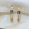 Argolla Huggie 02.204.0076.35 Oro Laminado, con Blanca Zirconia Cubica, Pulido, Tono Dorado