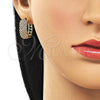 Argolla Huggie 02.283.0333.20 Oro Laminado, Diseño de Corazón, con Zirconia Cubica Blanca, Pulido, Tono Dorado