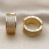 Argolla Huggie 02.283.0336.20 Oro Laminado, con Zirconia Cubica Blanca, Pulido, Tono Dorado