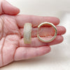 Argolla Huggie 02.283.0340.30 Oro Laminado, con Micro Pave Blanca, Pulido, Tono Dorado