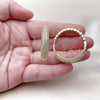 Argolla Huggie 02.283.0342.35 Oro Laminado, con Blanca Zirconia Cubica, Pulido, Tono Dorado
