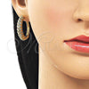 Argolla Huggie 02.283.0343.30 Oro Laminado, con Blanca Zirconia Cubica, Pulido, Tono Dorado