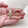 Argolla Huggie 02.283.0345.35 Oro Laminado, con Blanca Zirconia Cubica, Pulido, Tono Dorado