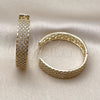 Argolla Huggie 02.283.0345.35 Oro Laminado, con Blanca Zirconia Cubica, Pulido, Tono Dorado