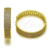 Argolla Huggie 02.283.0345.35 Oro Laminado, con Blanca Zirconia Cubica, Pulido, Tono Dorado