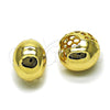 Argolla Huggie 02.283.0346.16 Oro Laminado, Diseño de Bola, Pulido, Tono Dorado