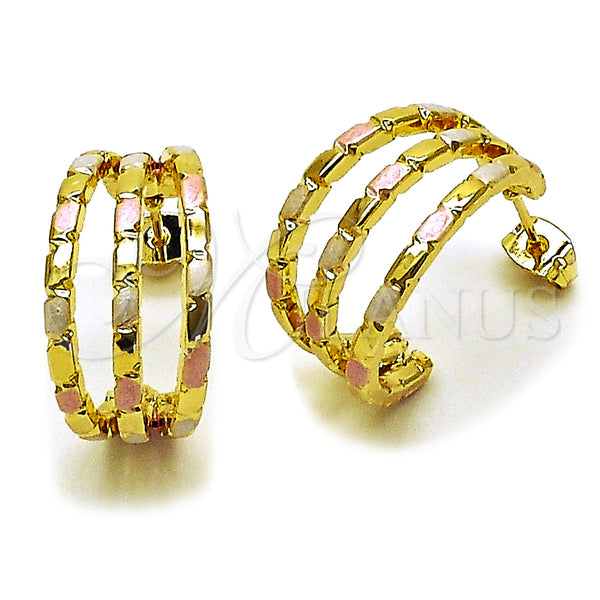 Argolla Pequeña 02.213.0877.25 Oro Laminado, Pulido, Tres Tonos