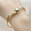 Aro Individual 07.213.0019 Oro Laminado, Diseño de Bola, Pulido, Tono Dorado (12 MM Thickness, One size fits all)
