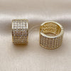 Argolla Huggie 02.266.0055.15 Oro Laminado, con Zirconia Cubica Blanca, Pulido, Tono Dorado