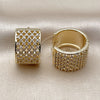 Argolla Huggie 02.266.0056.20 Oro Laminado, con Blanca Zirconia Cubica, Pulido, Tono Dorado