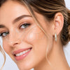 Argolla Huggie 02.266.0060.30 Oro Laminado, con Zirconia Cubica Blanca, Pulido, Tono Dorado
