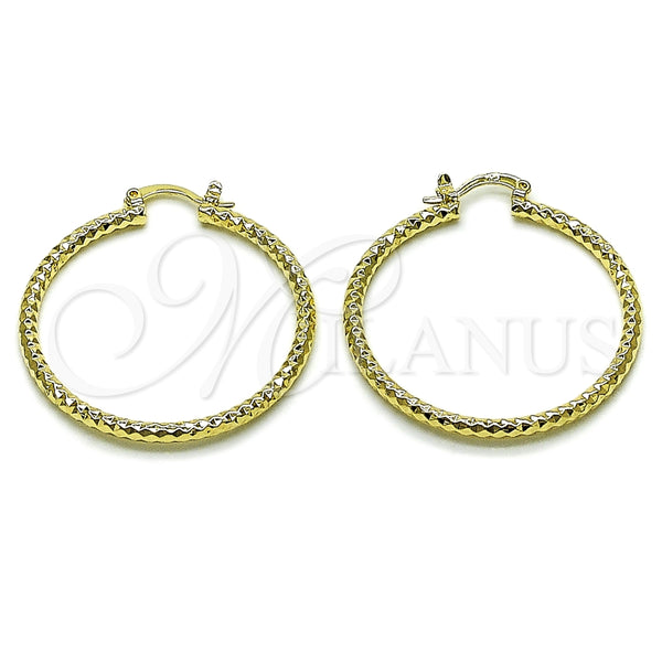 Argolla Mediana 02.170.0544.40 Oro Laminado, Diamantado, Tono Dorado