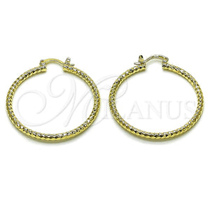 Argolla Mediana 02.170.0544.40 Oro Laminado, Diamantado, Tono Dorado