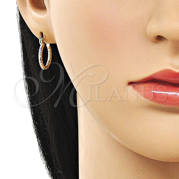 Argolla Pequeña 02.170.0296.1.15 Oro Laminado, Diamantado, Tono Dorado