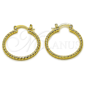 Argolla Pequeña 02.170.0296.1.25 Oro Laminado, Diamantado, Tono Dorado
