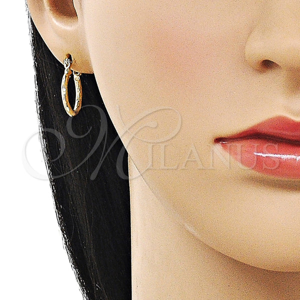 Argolla Pequeña 02.170.0523.1.15 Oro Laminado, Diamantado, Tono Dorado