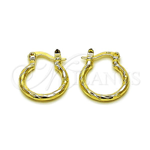 Argolla Pequeña 02.170.0523.1.15 Oro Laminado, Diamantado, Tono Dorado