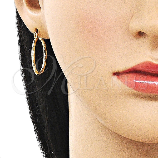 Argolla Pequeña 02.170.0523.1.25 Oro Laminado, Diamantado, Tono Dorado