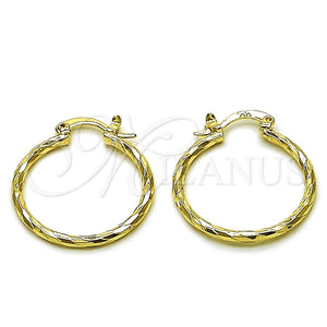 Argolla Pequeña 02.170.0523.1.25 Oro Laminado, Diamantado, Tono Dorado