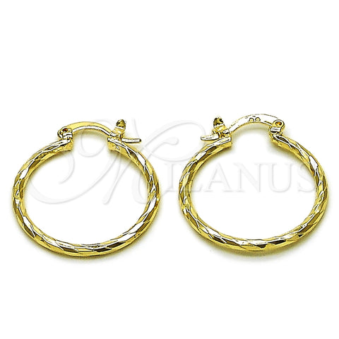 Argolla Pequeña 02.170.0523.1.25 Oro Laminado, Diamantado, Tono Dorado