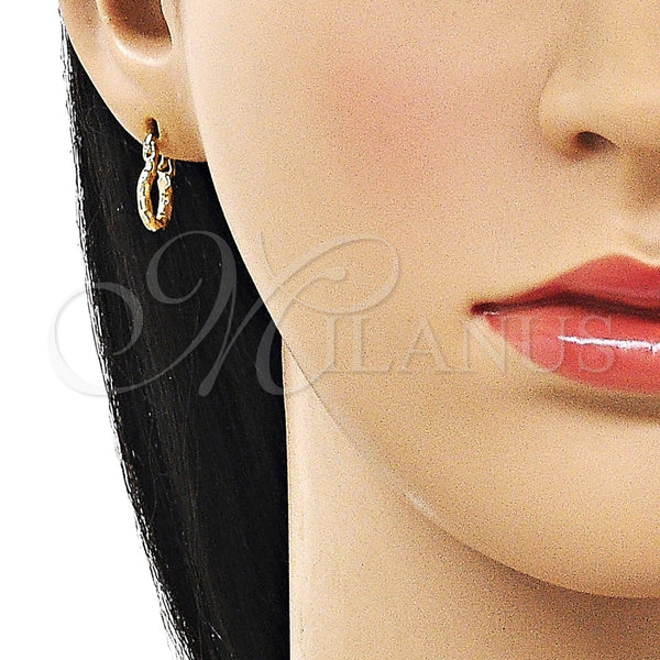 Argolla Pequeña 02.168.0037.10 Oro Laminado, Diamantado, Tono Dorado
