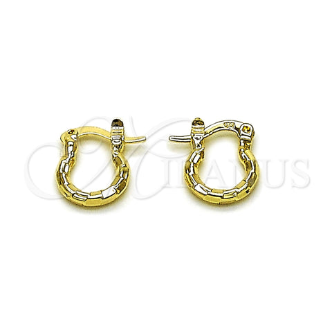 Argolla Pequeña 02.168.0037.10 Oro Laminado, Diamantado, Tono Dorado