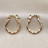 Argolla Pequeña 02.168.0037.15 Oro Laminado, Diamantado, Tono Dorado
