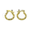 Argolla Pequeña 02.168.0037.15 Oro Laminado, Diamantado, Tono Dorado