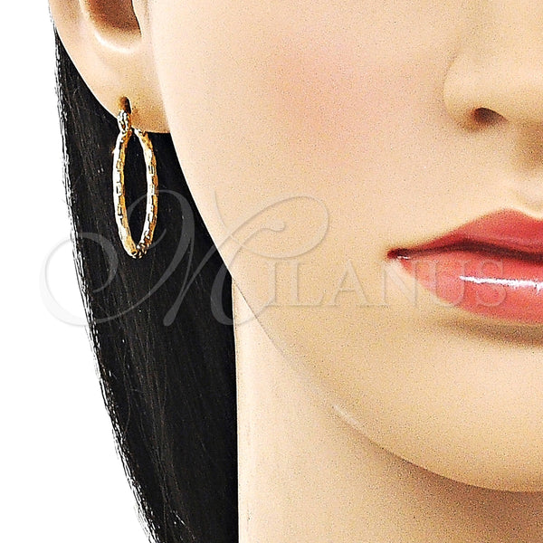 Argolla Pequeña 02.168.0037.25 Oro Laminado, Diamantado, Tono Dorado