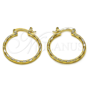 Argolla Pequeña 02.168.0037.25 Oro Laminado, Diamantado, Tono Dorado