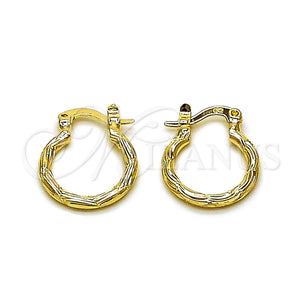 Argolla Pequeña 02.170.0573.15 Oro Laminado, Diamantado, Tono Dorado