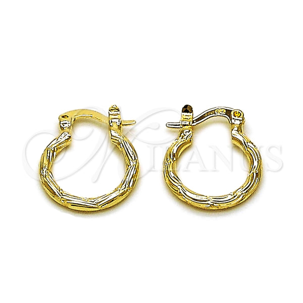 Argolla Pequeña 02.170.0573.15 Oro Laminado, Diamantado, Tono Dorado