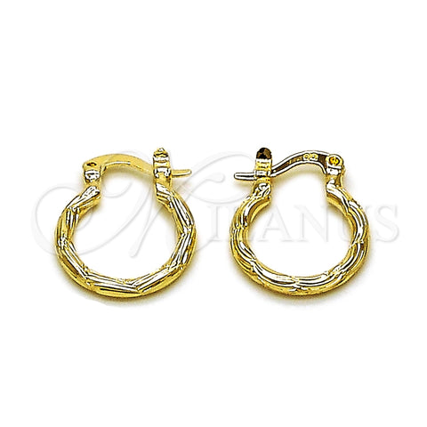 Argolla Pequeña 02.170.0573.15 Oro Laminado, Diamantado, Tono Dorado