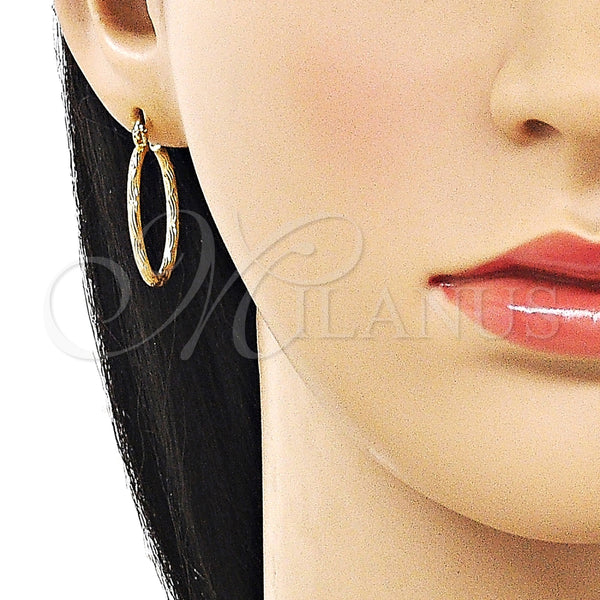 Argolla Pequeña 02.170.0573.25 Oro Laminado, Diamantado, Tono Dorado