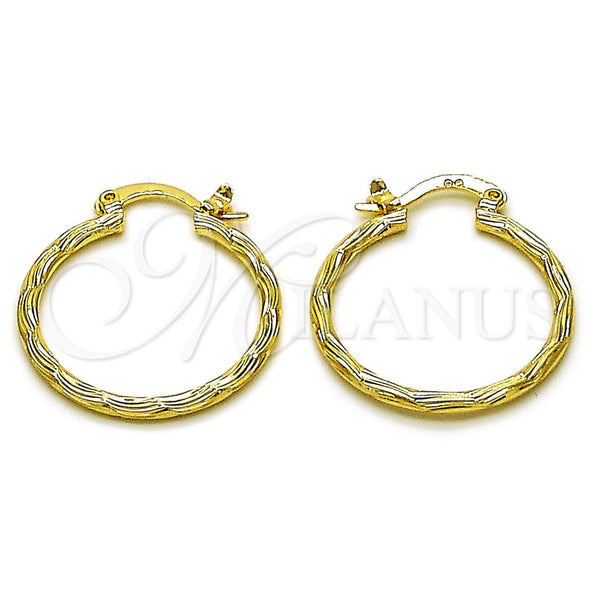 Argolla Pequeña 02.170.0573.25 Oro Laminado, Diamantado, Tono Dorado
