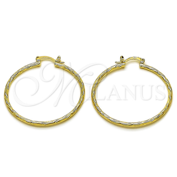 Argolla Mediana 02.170.0573.40 Oro Laminado, Diamantado, Tono Dorado