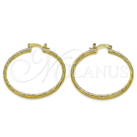 Argolla Mediana 02.170.0573.40 Oro Laminado, Diamantado, Tono Dorado