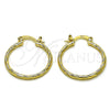 Argolla Pequeña 5.136.031.25 Oro Laminado, Cepillado, Tono Dorado