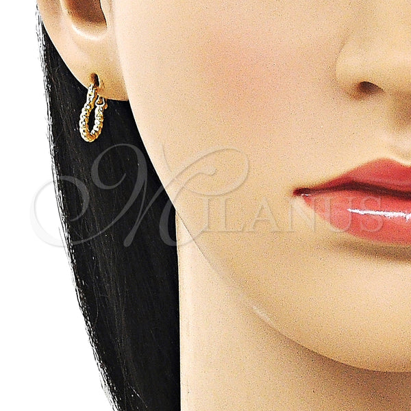 Argolla Pequeña 02.168.0036.10 Oro Laminado, Diamantado, Tono Dorado