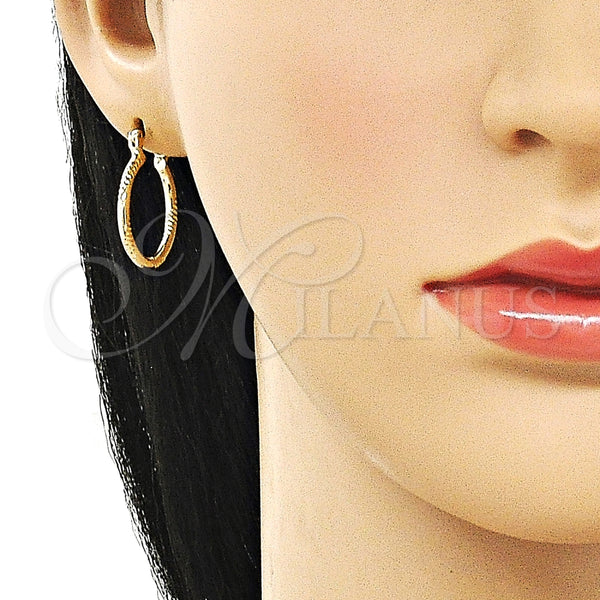 Argolla Pequeña 02.170.0574.20 Oro Laminado, Diamantado, Tono Dorado