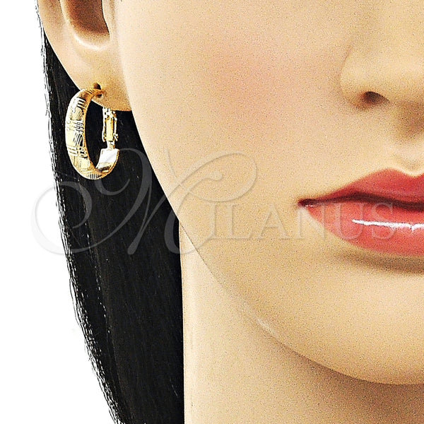 Argolla Pequeña 02.170.0575.20 Oro Laminado, Diamantado, Tono Dorado