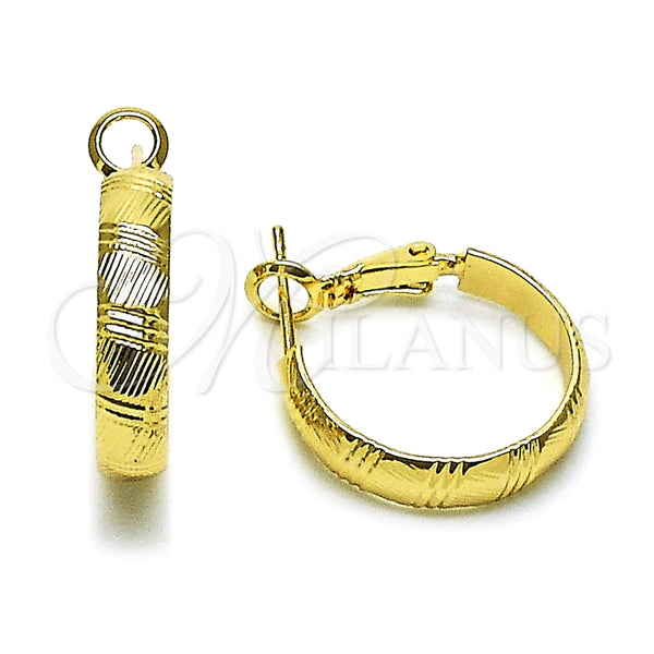 Argolla Pequeña 02.170.0575.20 Oro Laminado, Diamantado, Tono Dorado