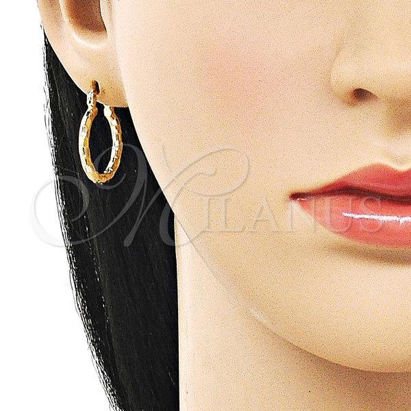 Argolla Pequeña 02.170.0577.20 Oro Laminado, Diamantado, Tono Dorado
